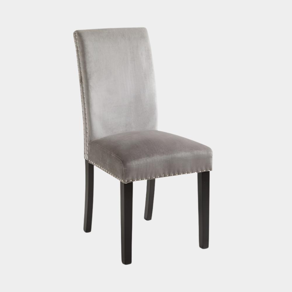 Chaise de salle à manger Scarpa en velours gris
