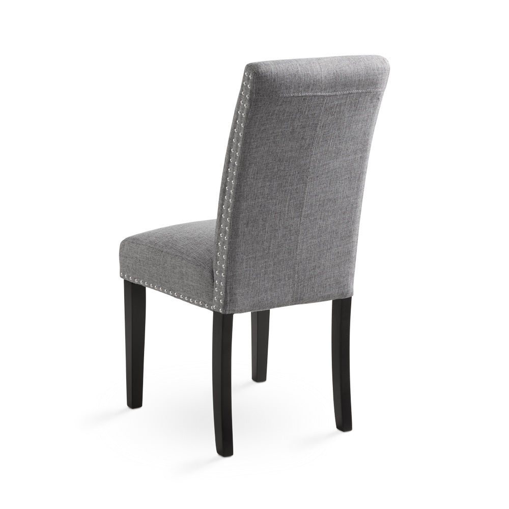 Chaise de salle à manger Scarpa en tissu ardoise