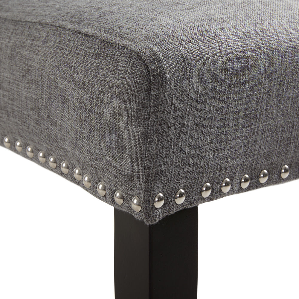 Chaise de salle à manger Scarpa en tissu ardoise
