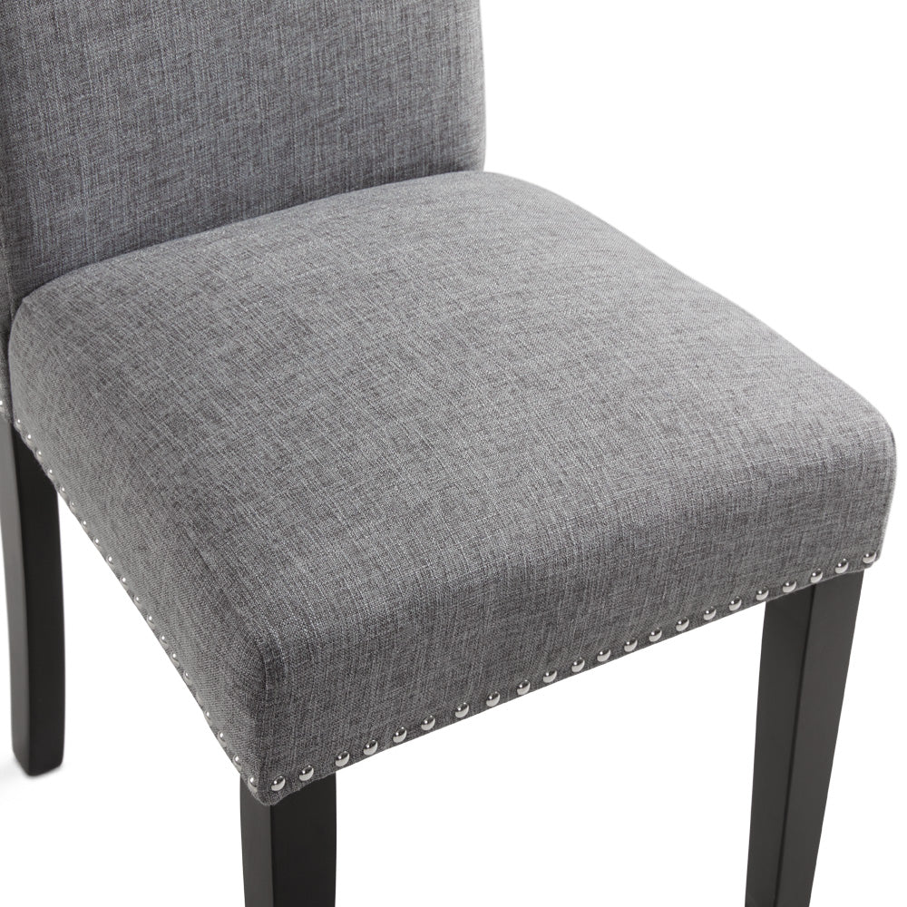 Chaise de salle à manger Scarpa en tissu ardoise