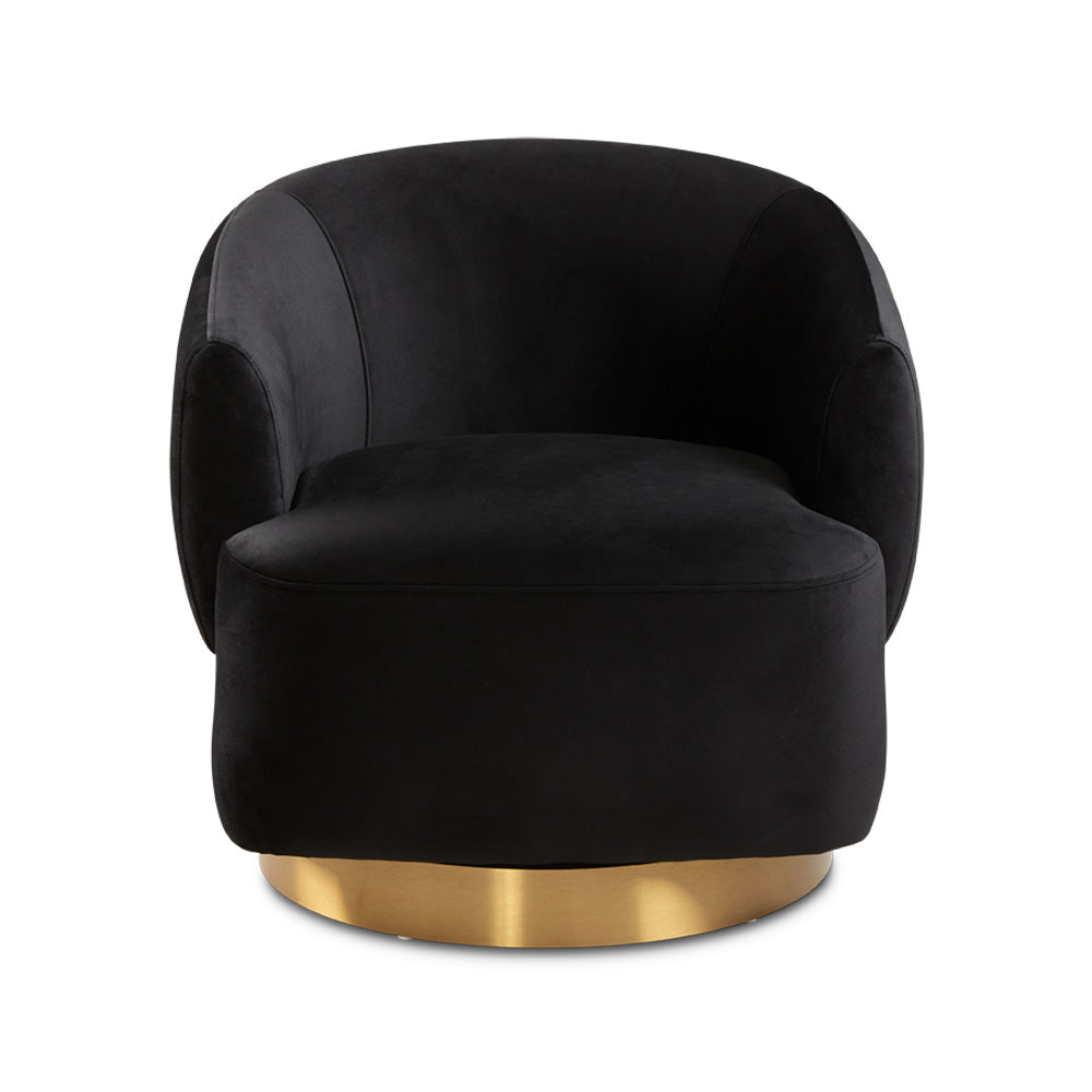 Liam Accent Chair Black Velvet