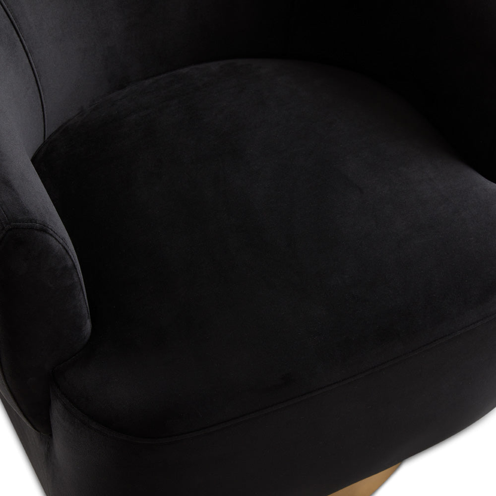 Liam Accent Chair Black Velvet