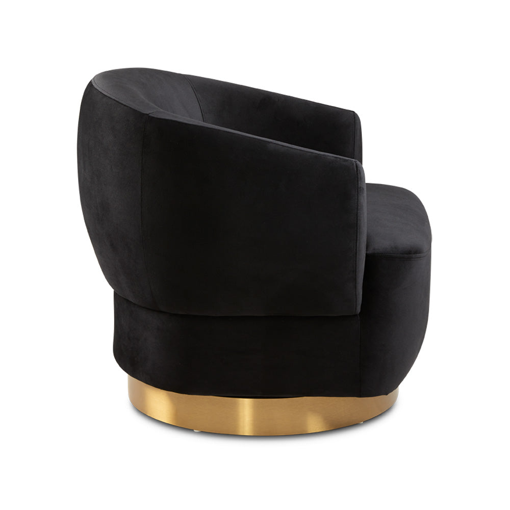 Liam Accent Chair Black Velvet