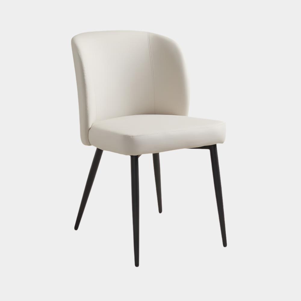 Chaise de salle à manger Fortina en similicuir taupe