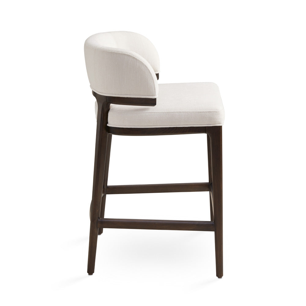 Chaise de bar Calvin en lin ivoire