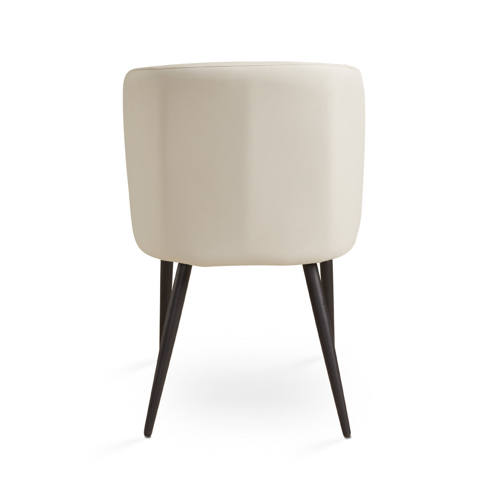 Chaise de salle à manger Fortina en similicuir taupe