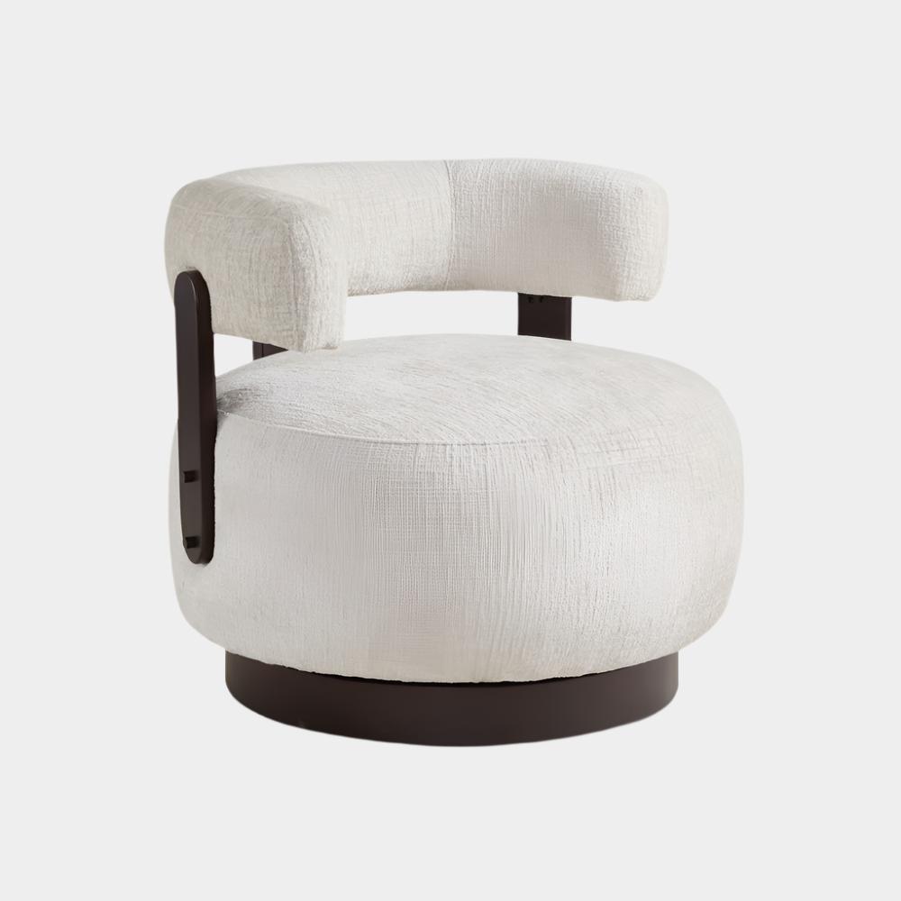 Fauteuil d'appoint Cornwell en lin taupe