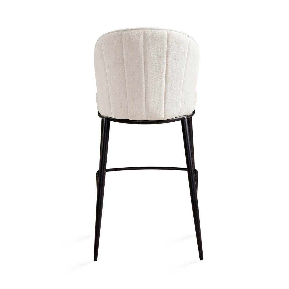 Chaise de bar Angie : lin ivoire