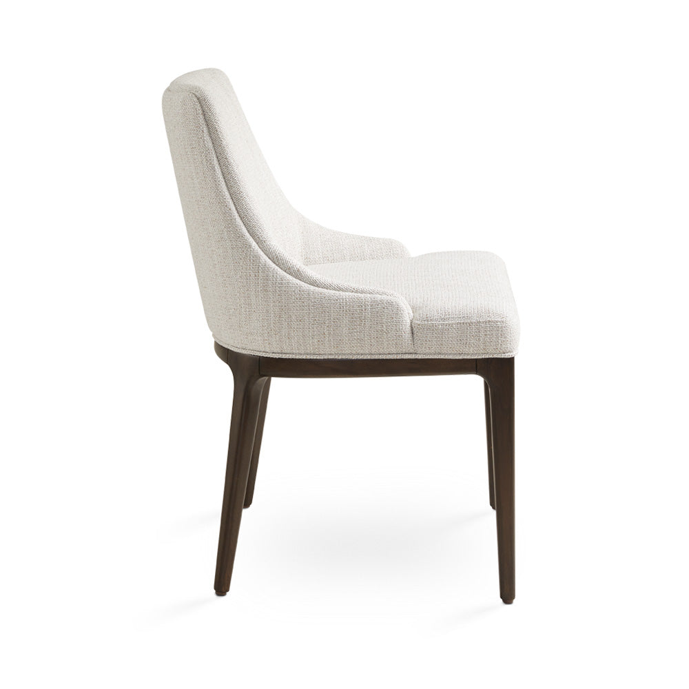 Chaise de salle à manger Everett en lin gris