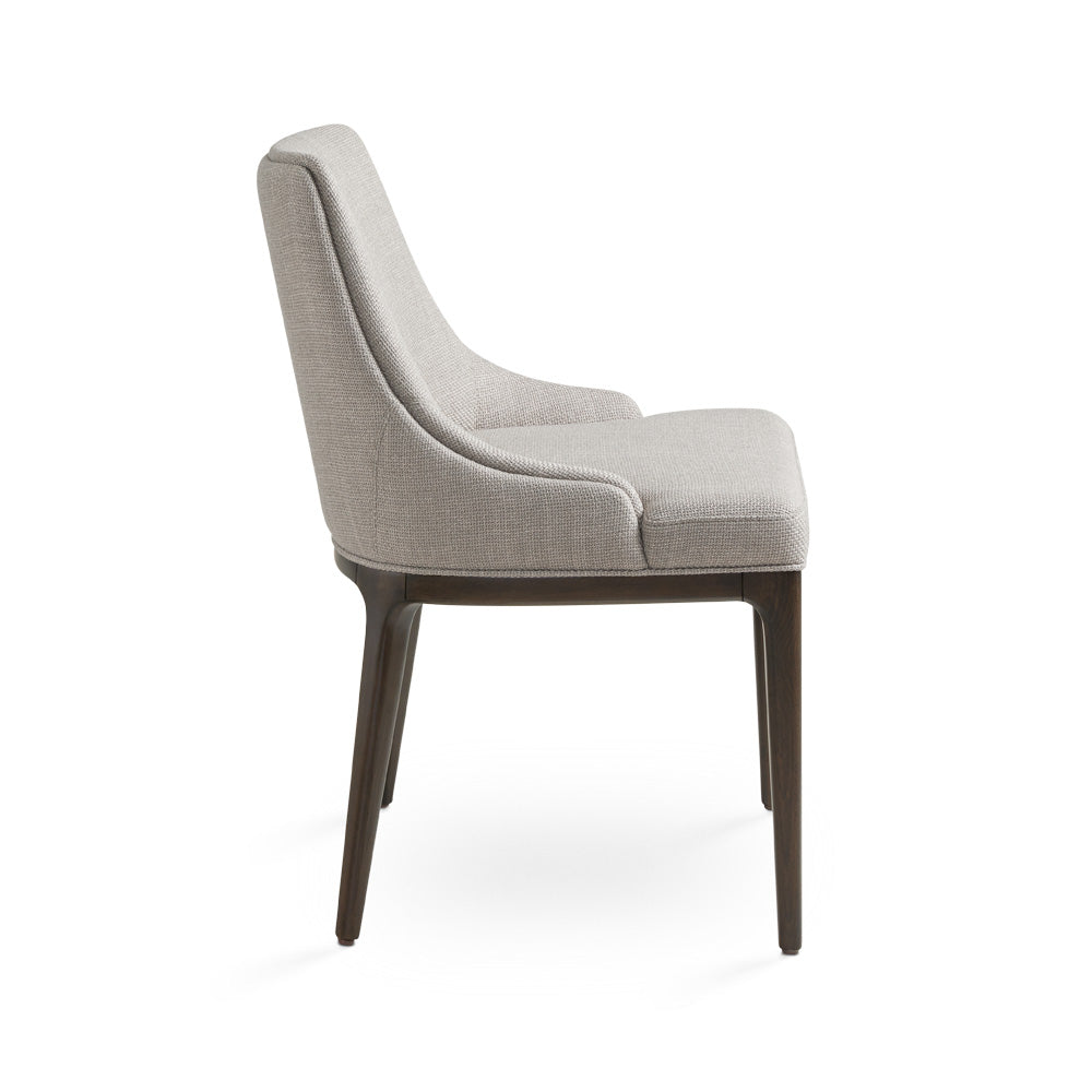 Chaise de salle à manger Everett en lin taupe