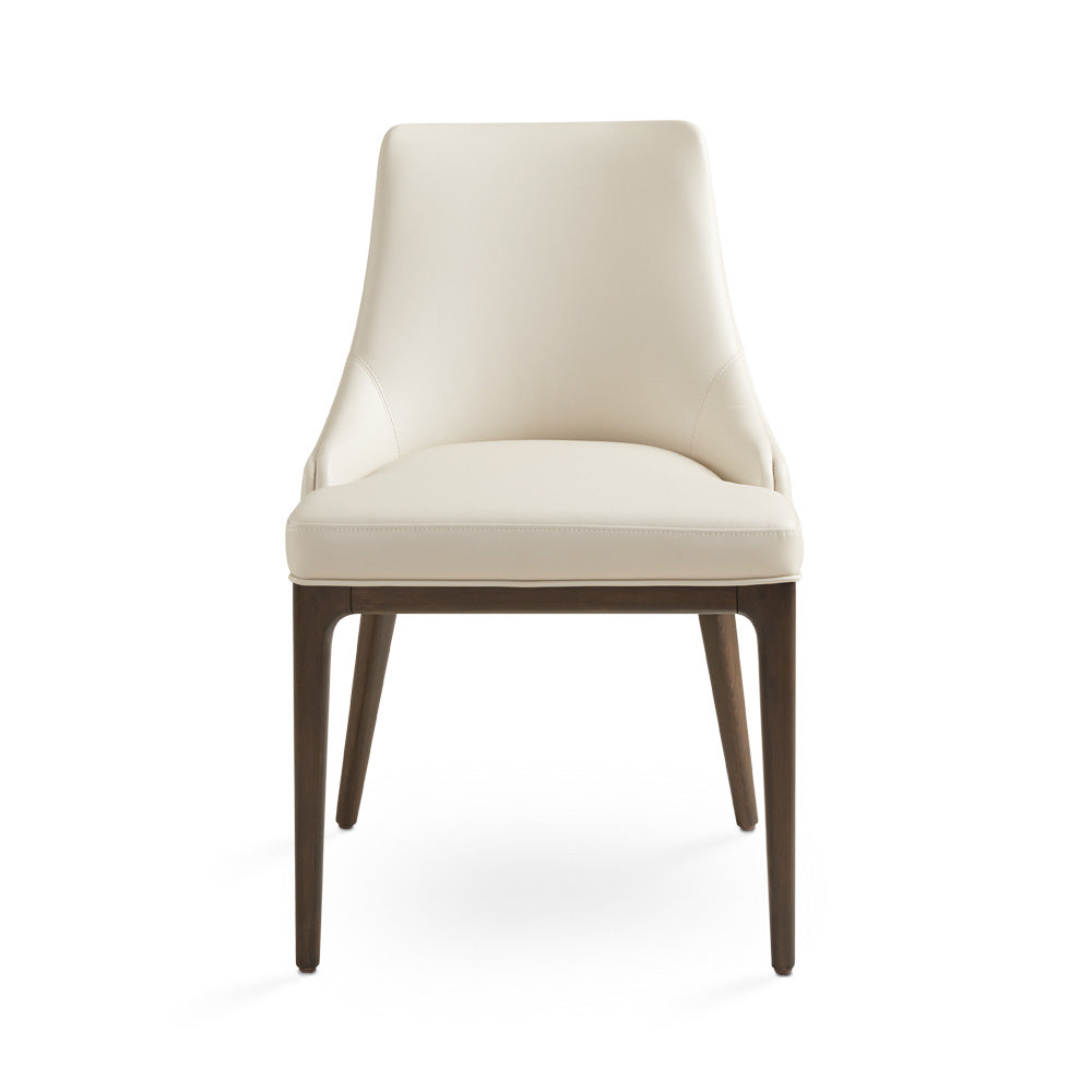 Chaise de salle à manger Everett en similicuir taupe