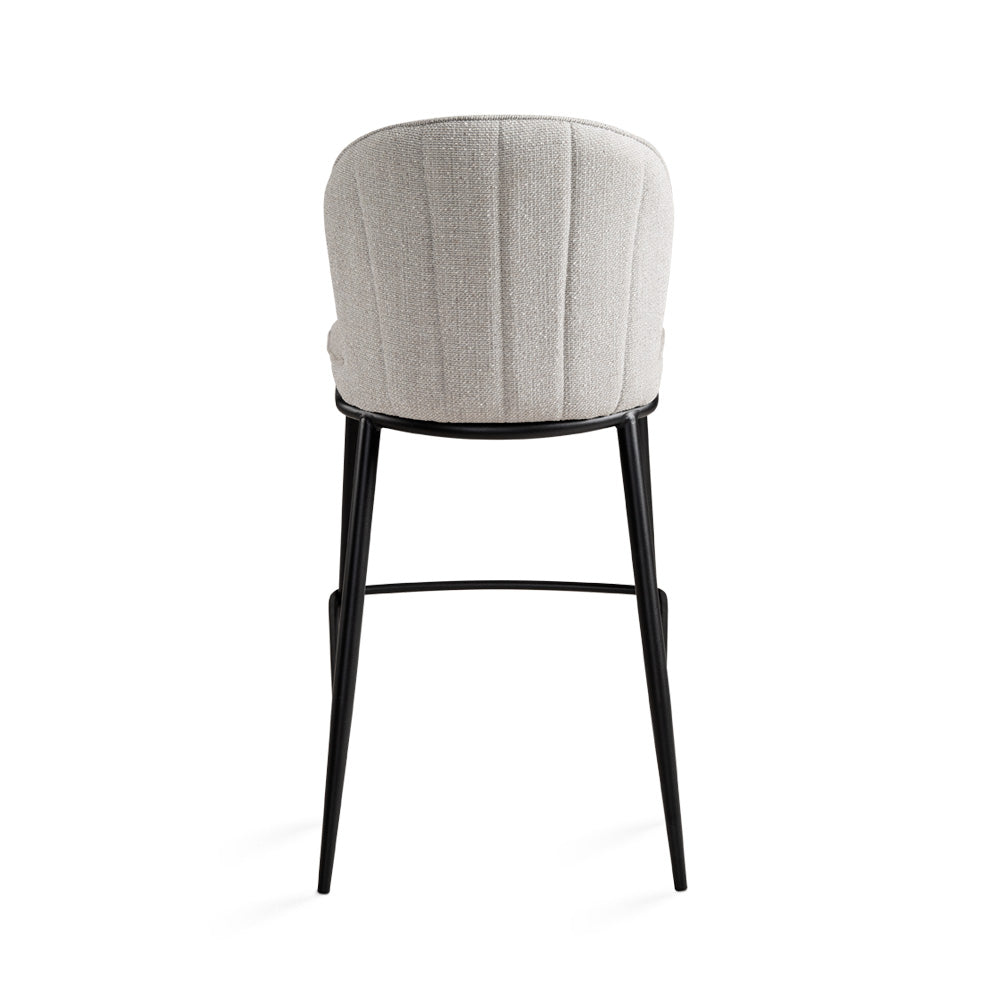 Chaise de bar Angie : lin gris