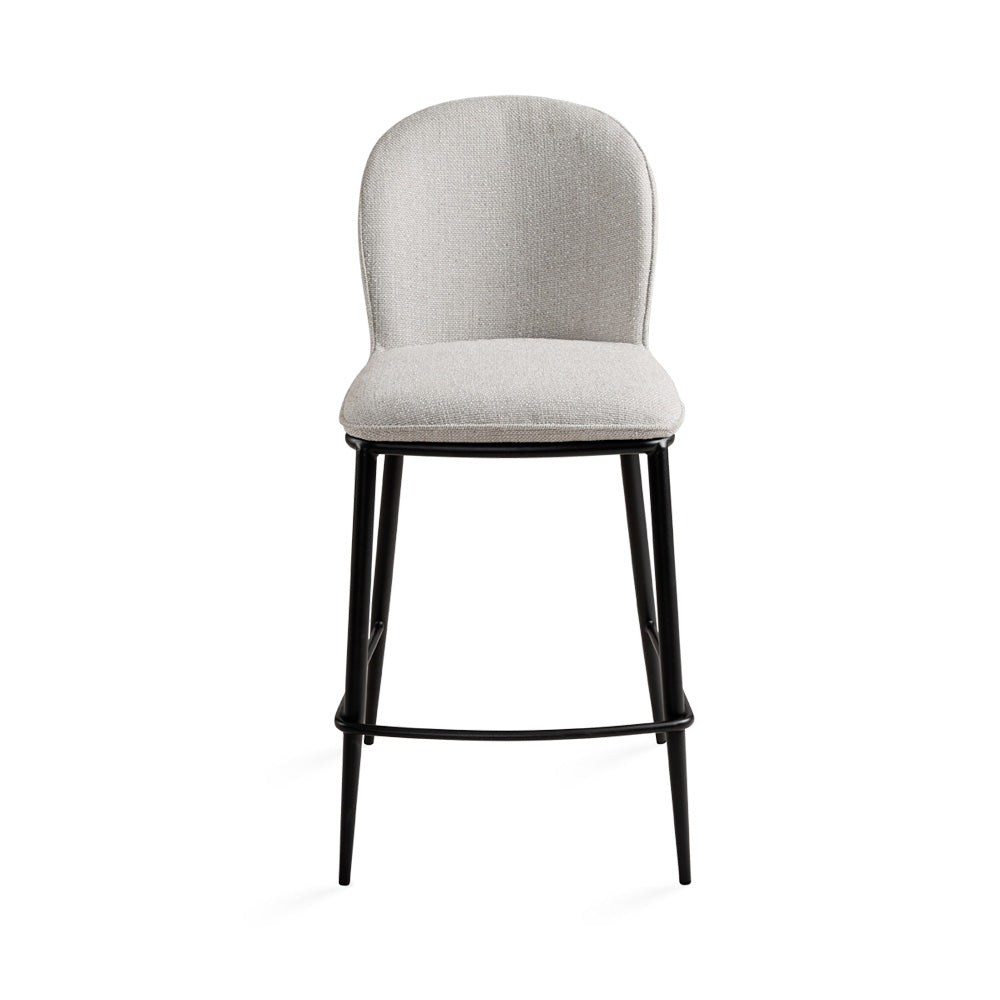 Chaise de bar Angie : lin gris