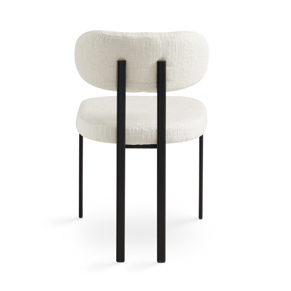 Chaise de salle à manger Otis en tissu crème