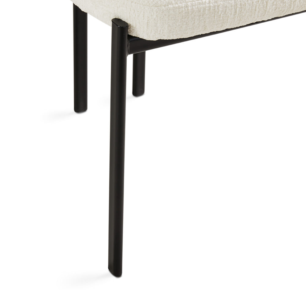 Chaise de salle à manger Otis en tissu crème
