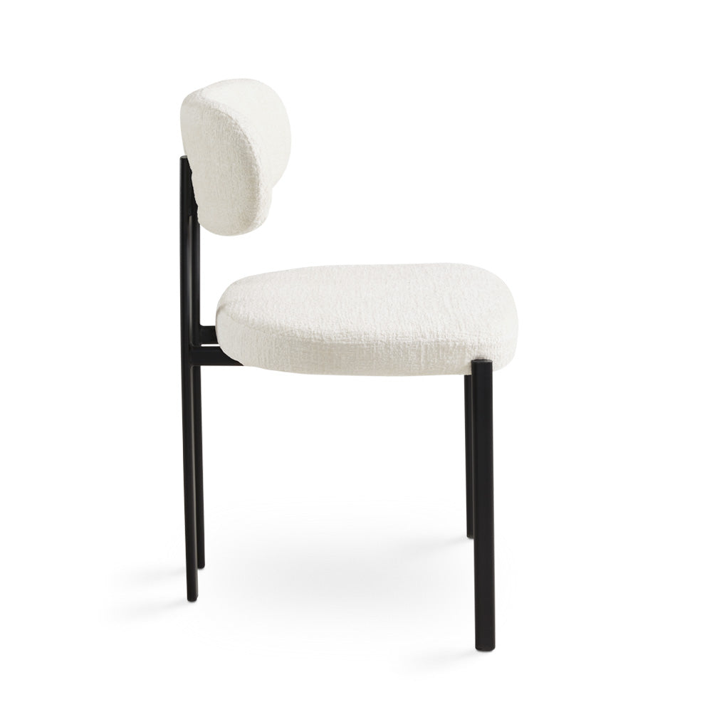 Chaise de salle à manger Otis en tissu crème