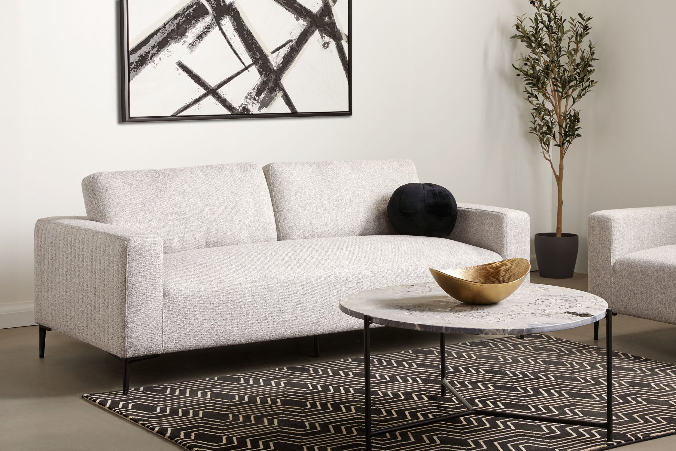 Franco Sofa Grey Linen