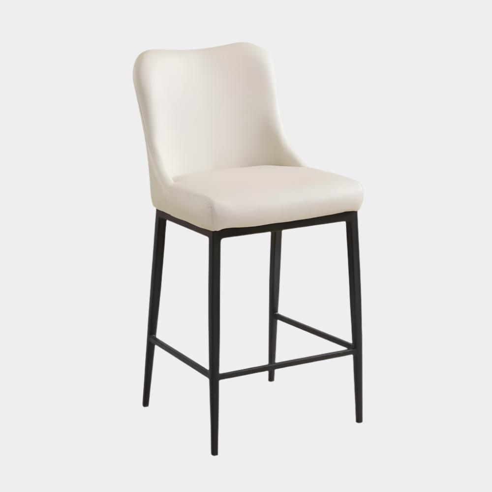 Chaise de bar Maverick : similicuir taupe