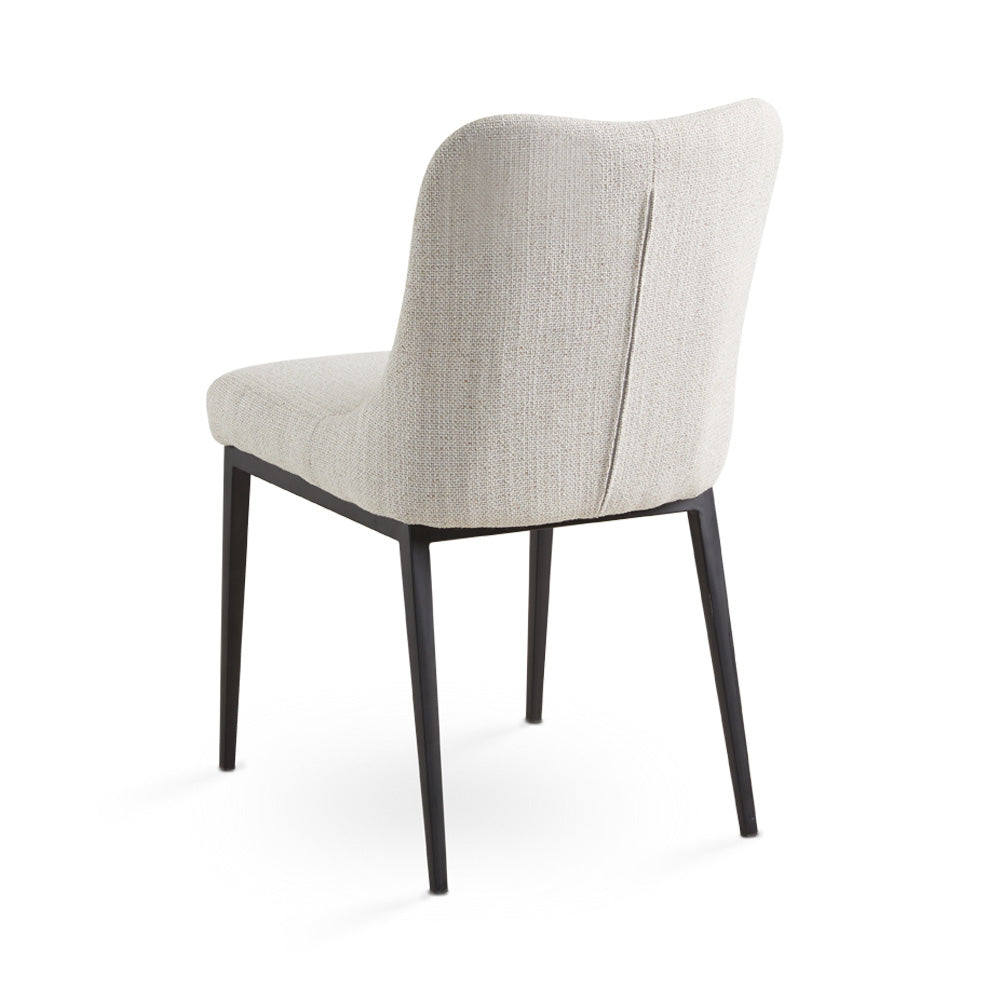 Chaise de salle à manger Maverick en lin beige