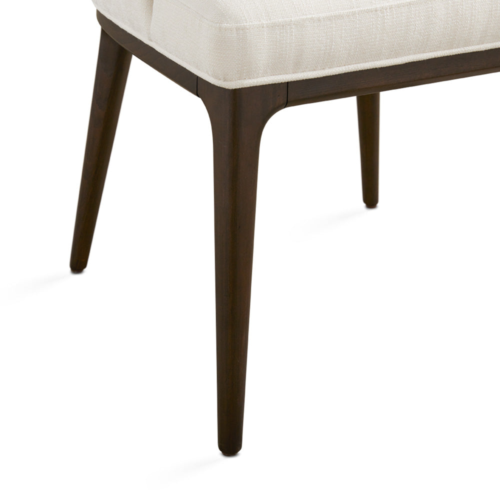 Chaise de salle à manger Everett en lin ivoire