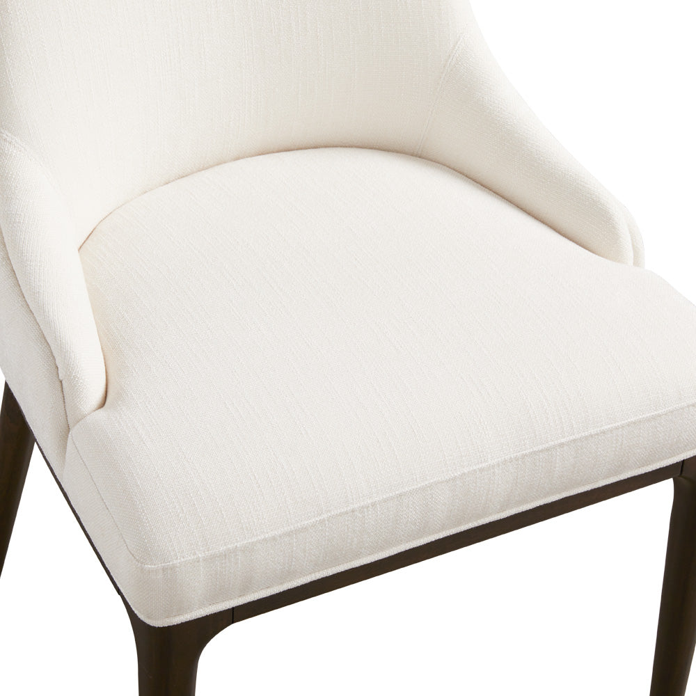 Chaise de salle à manger Everett en lin ivoire