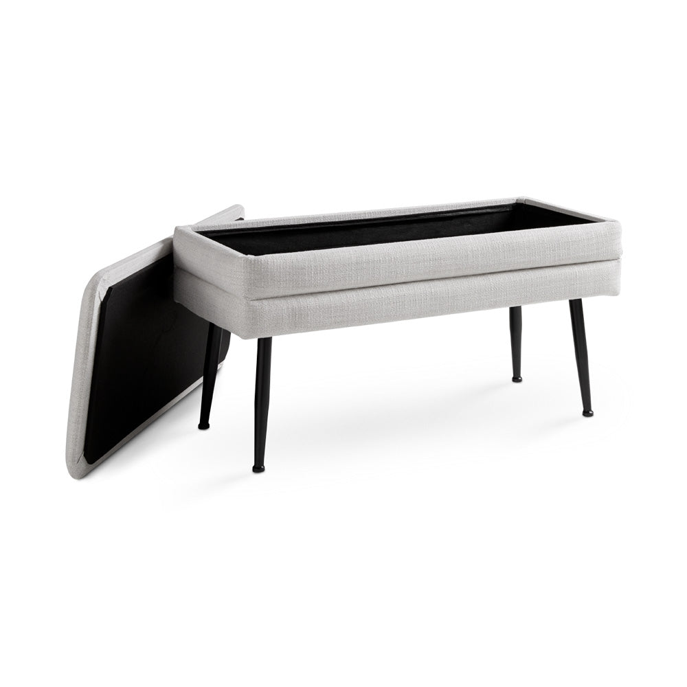 Enya Storage Bench Grey Linen