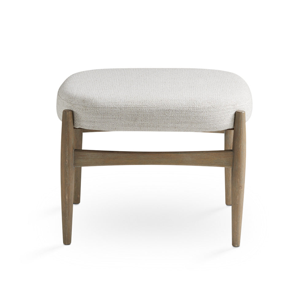 Pouf Salina en lin gris