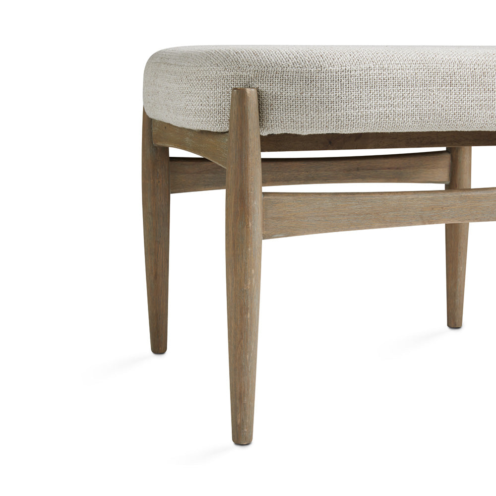 Pouf Salina en lin gris