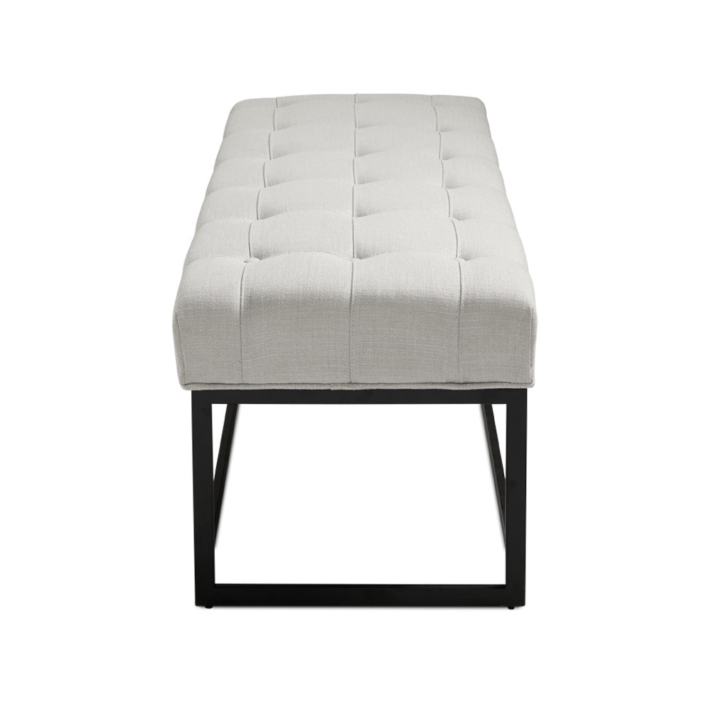 Modern Bench: Grey Linen