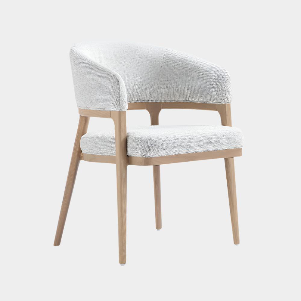 Chaise de salle à manger Erica en lin gris