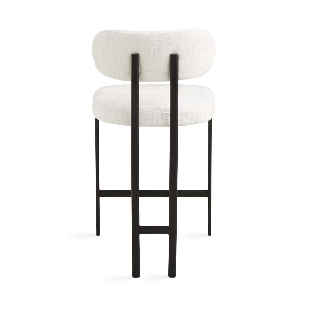 Chaise de bar Otis : tissu crème