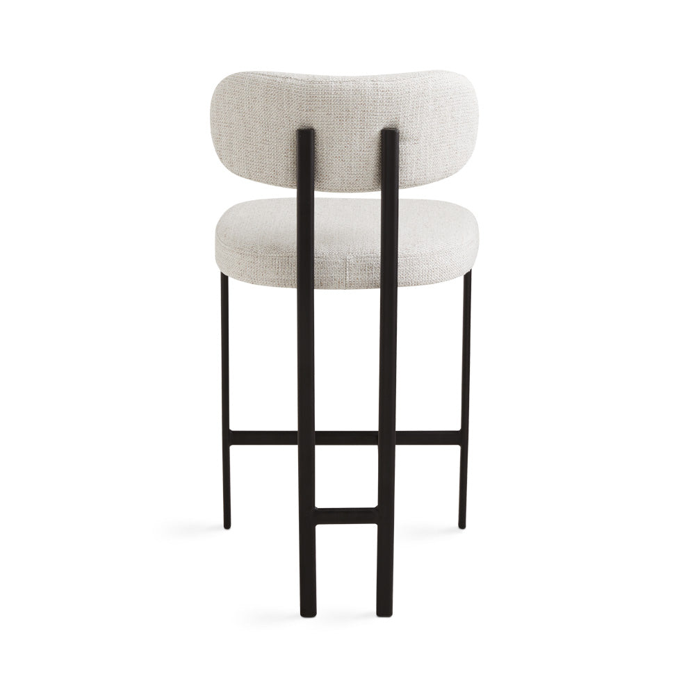 Chaise de bar Otis : lin gris