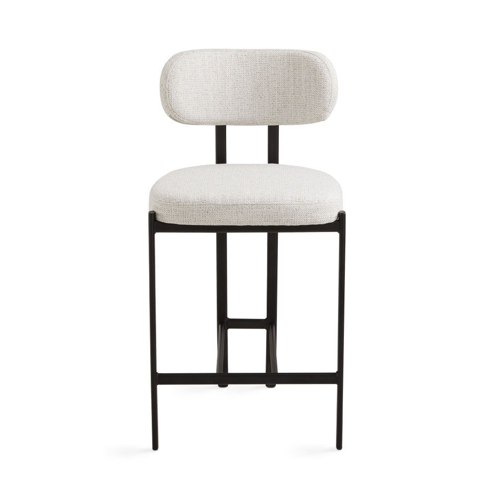 Chaise de bar Otis : lin gris