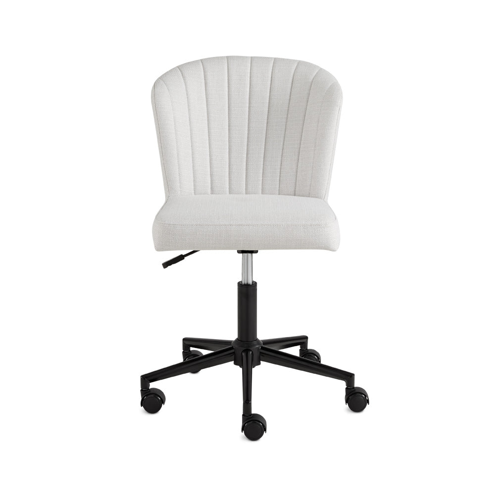 Shell Office Chair - Light Grey Linen
