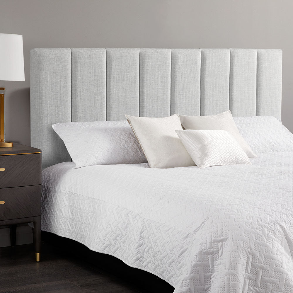 Channel Headboard: Light Grey