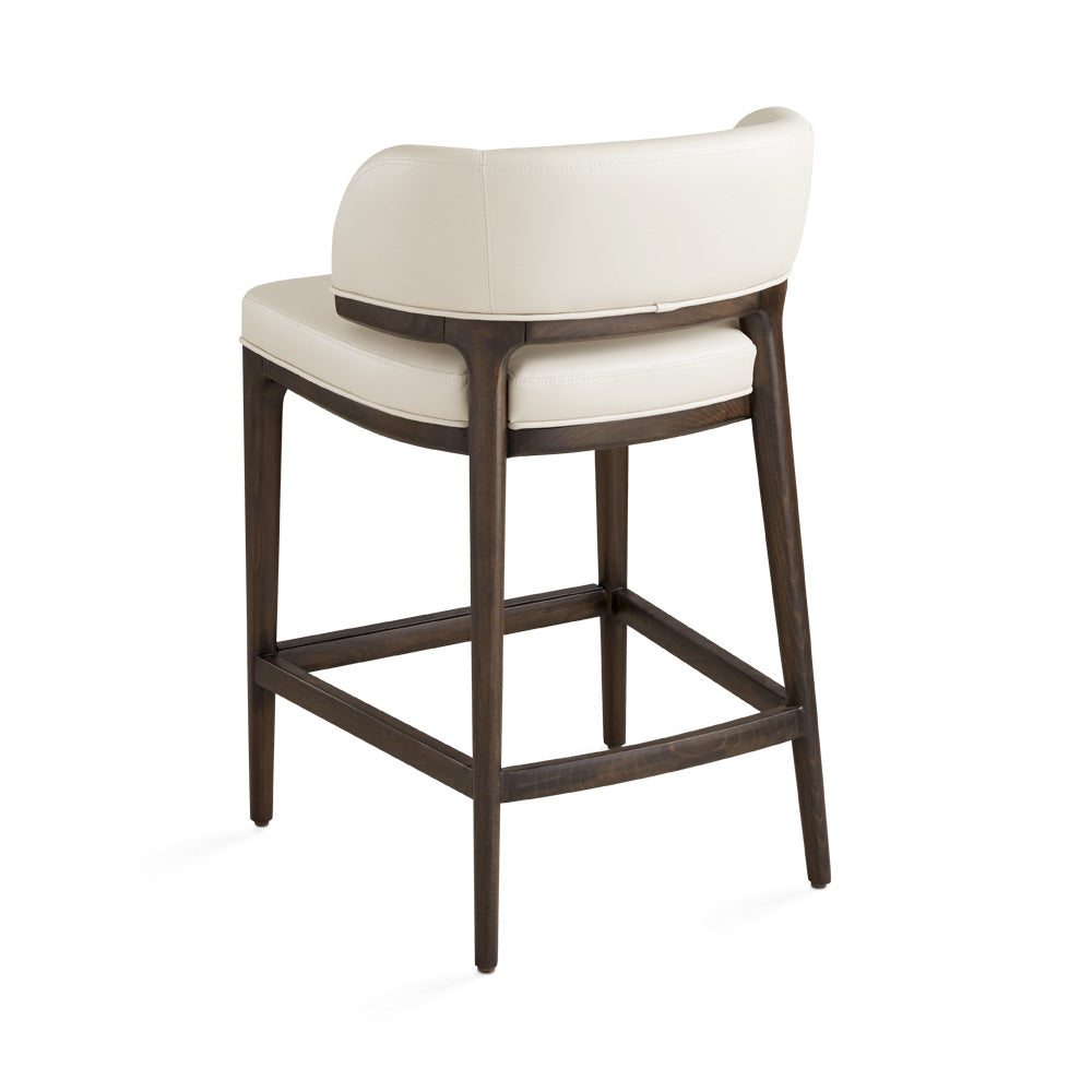 Calvin Counter Chair: Taupe Leatherette