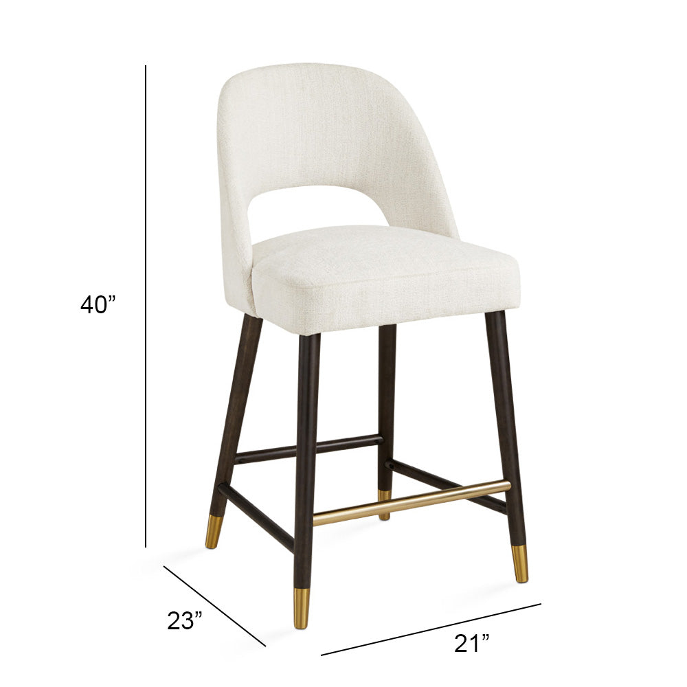 Abigail Counter Chair: Walnut Finish