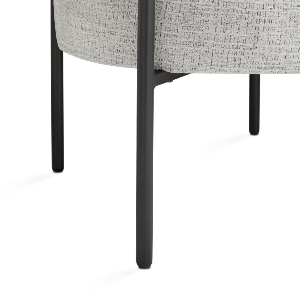 Mallory Accent Chair: Light Grey