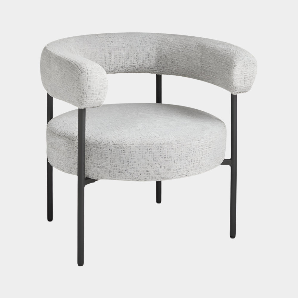 Mallory Accent Chair: Light Grey