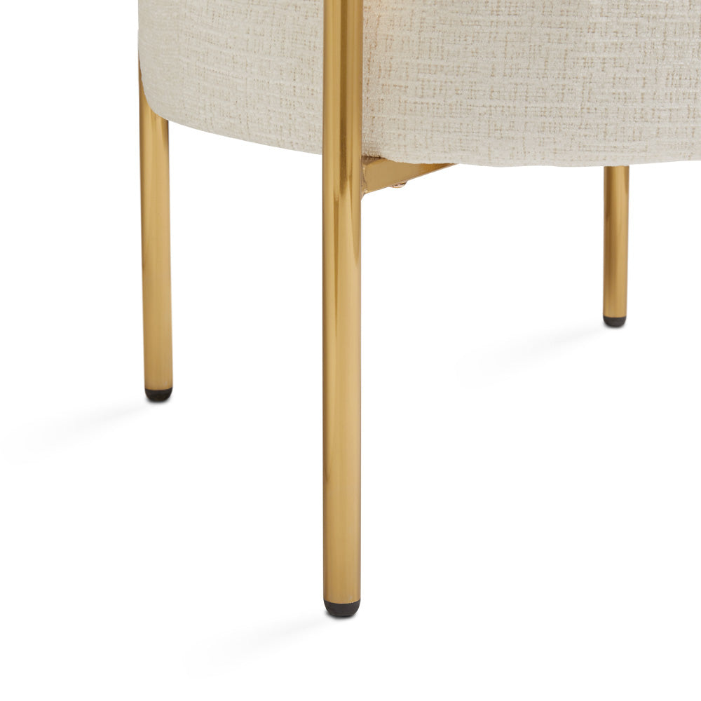 Mallory Accent Chair: Ivory Linen