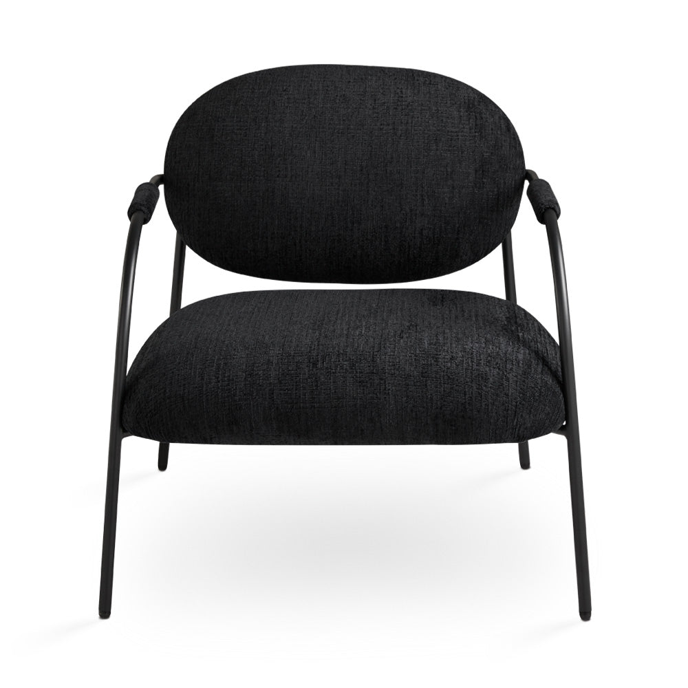 Alvin Accent Chair: Black Linen
