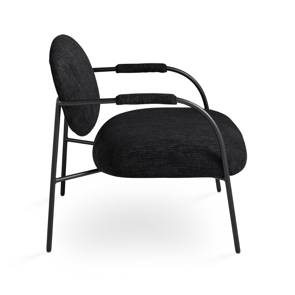 Alvin Accent Chair: Black Linen