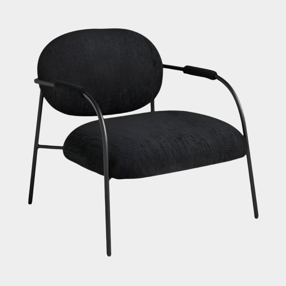 Alvin Accent Chair: Black Linen