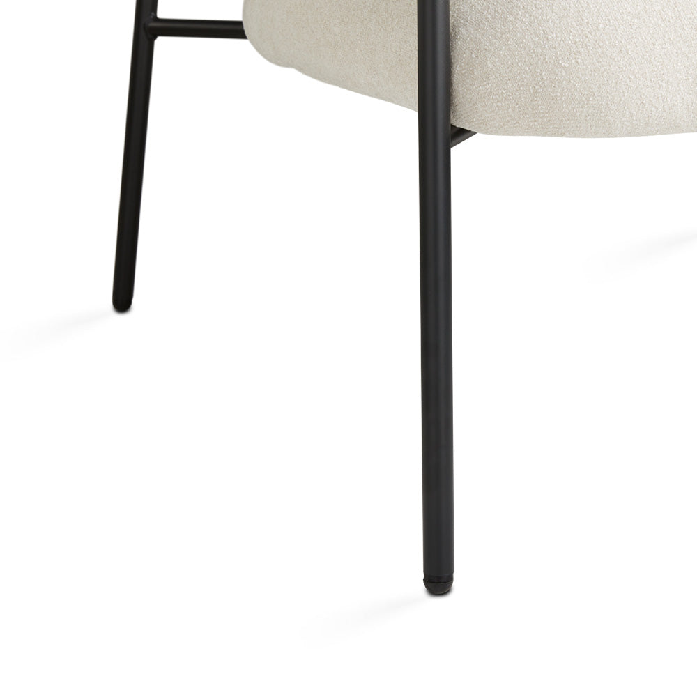 Alvin Accent Chair: Beige Linen