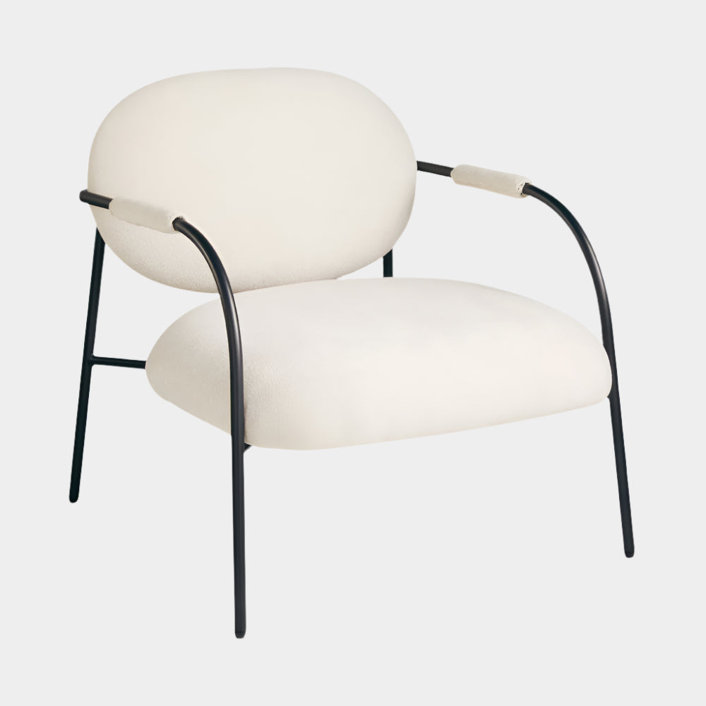Alvin Accent Chair: Beige Linen