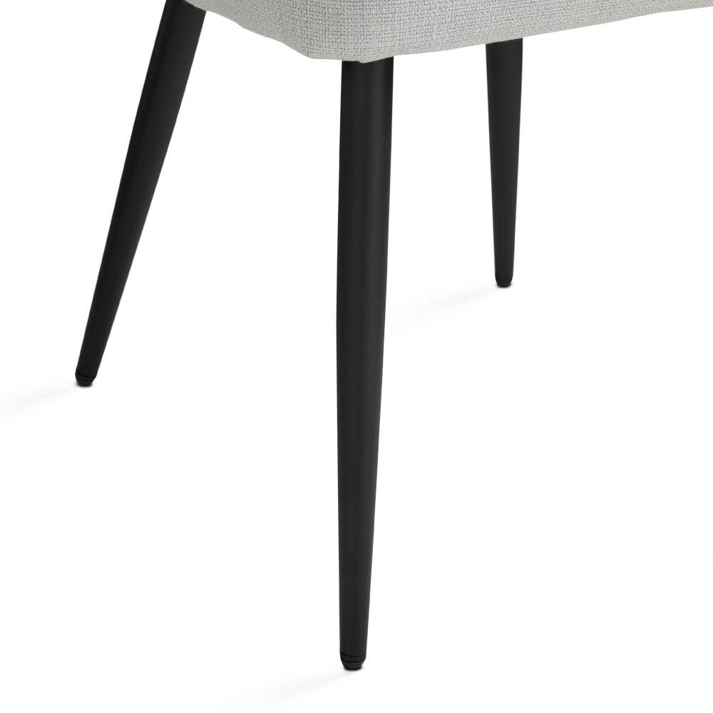 Fortina Dining Chair: Light Grey Linen