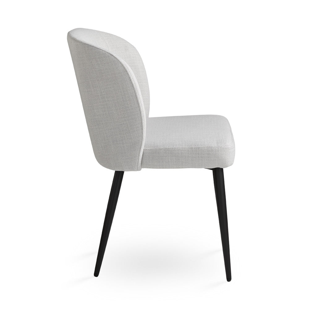 Fortina Dining Chair: Light Grey Linen
