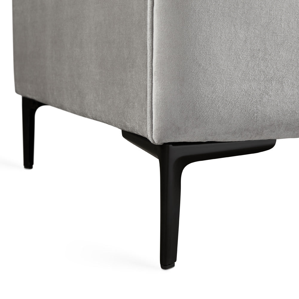 Florian Sofa: Grey Velvet