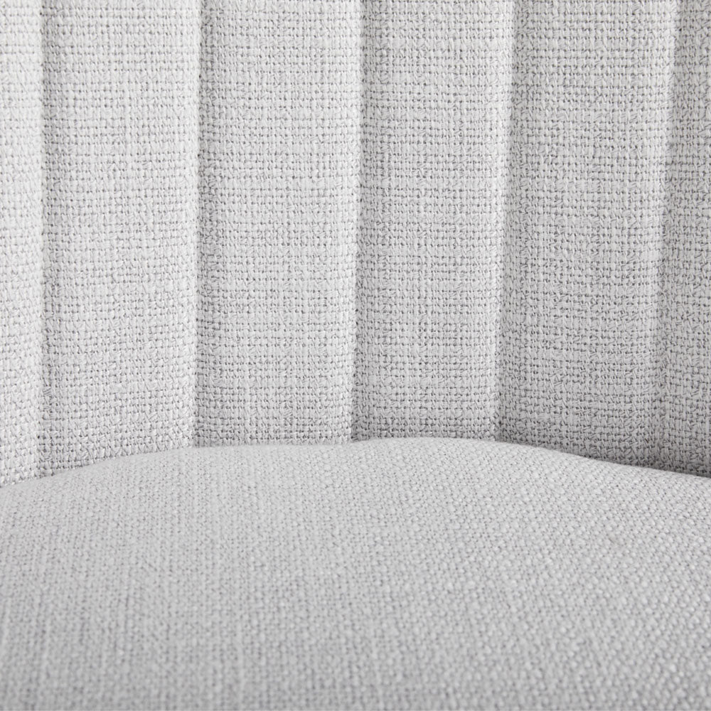 Moyra Dining Chair: Light Grey Linen