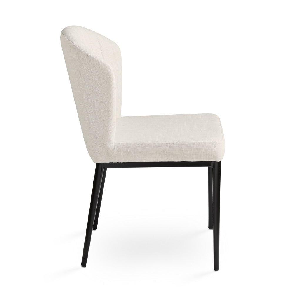 Shell Dining Chair: Beige Linen